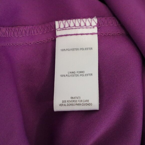Maison Tara Womens Pink Purple Striped Crossover Top V Neck Dress size 24W EUC - Picture 4 of 9